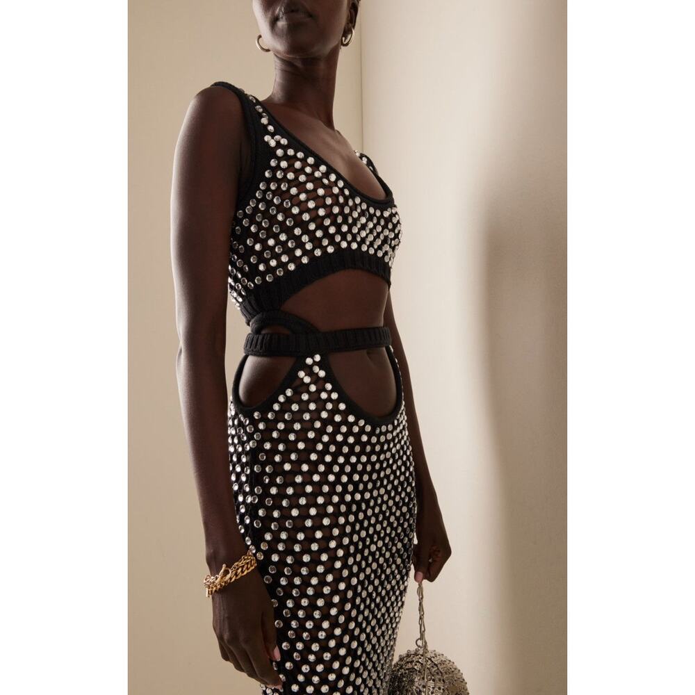 Diotima - Exclusive Chunky Crystal Mesh Dress